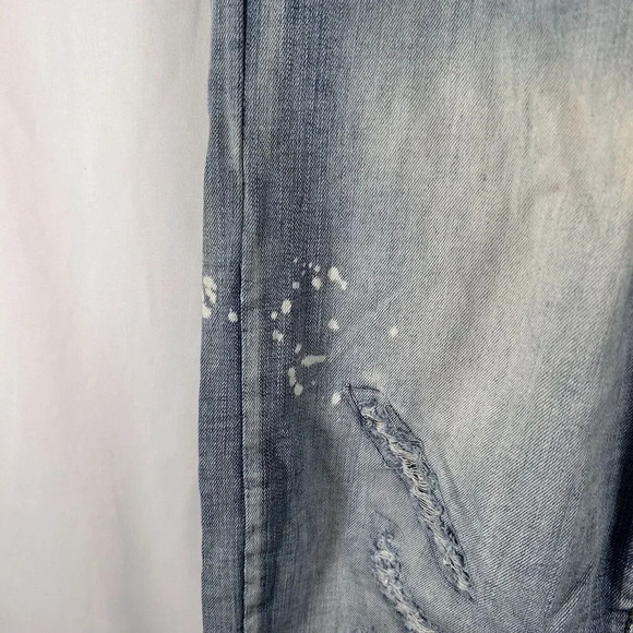 Supply & Demand Jeans Men's 36 XL Medium Wash Denim Distressed Button Zip - Picture 4 of 9